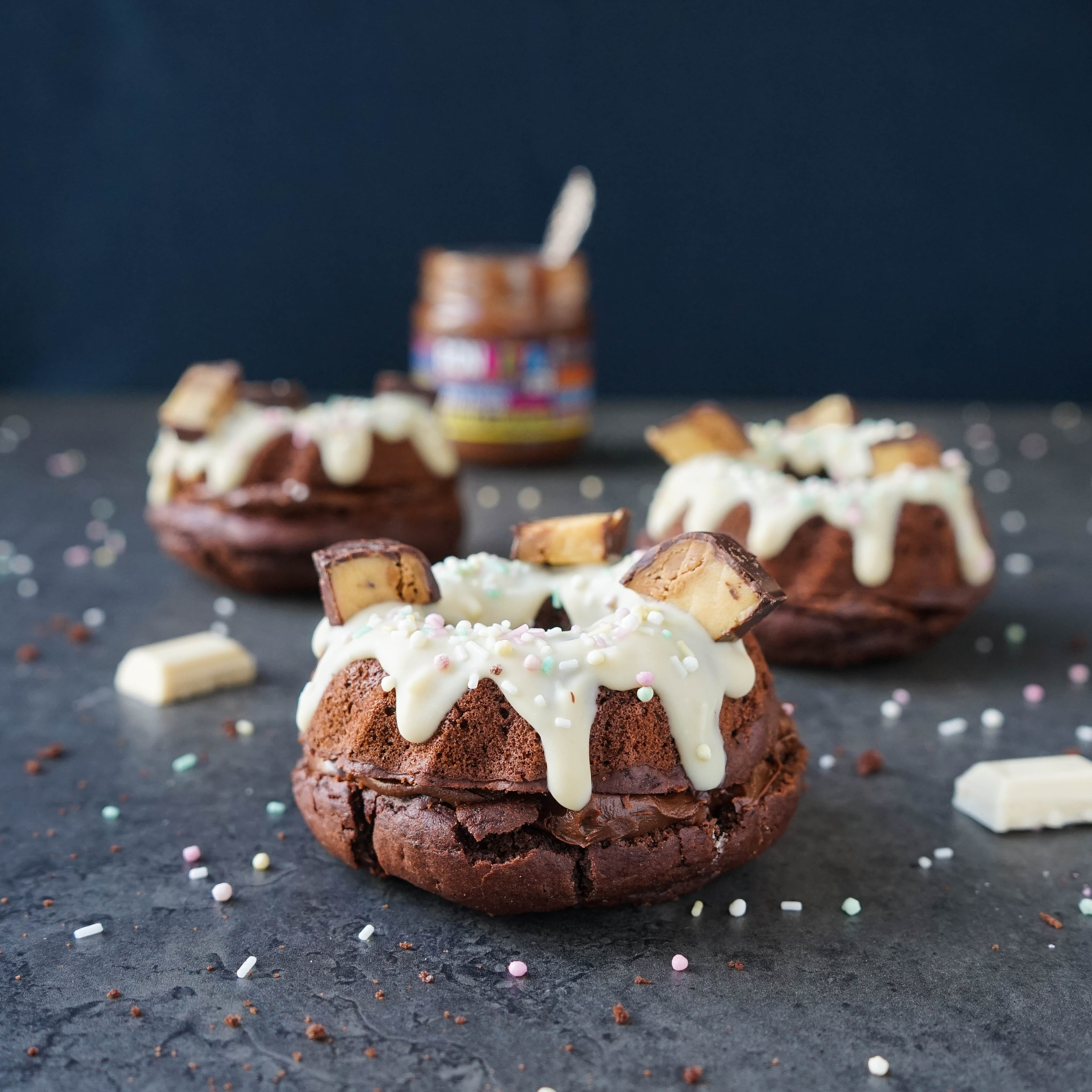 Vegan chocolate donuts