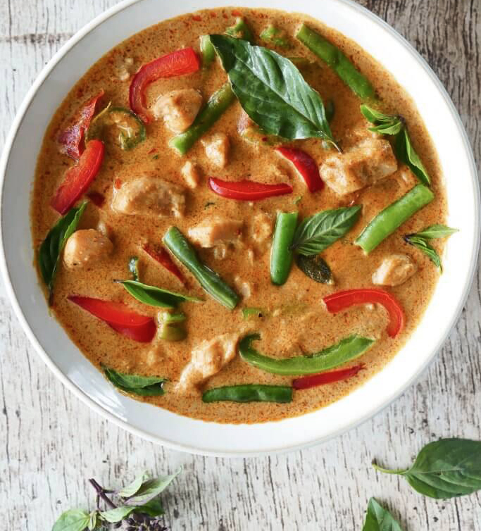 Vegan rode Thaise curry