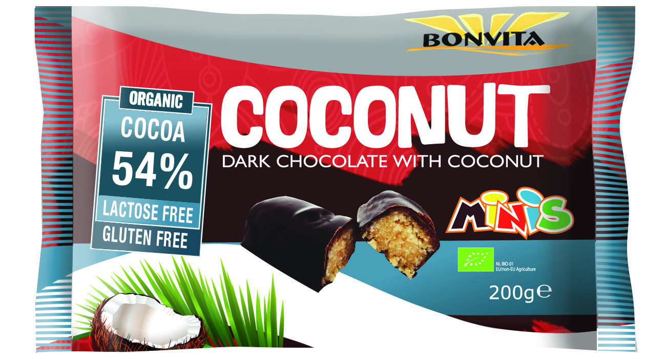 Mini dark chocolate coconut
