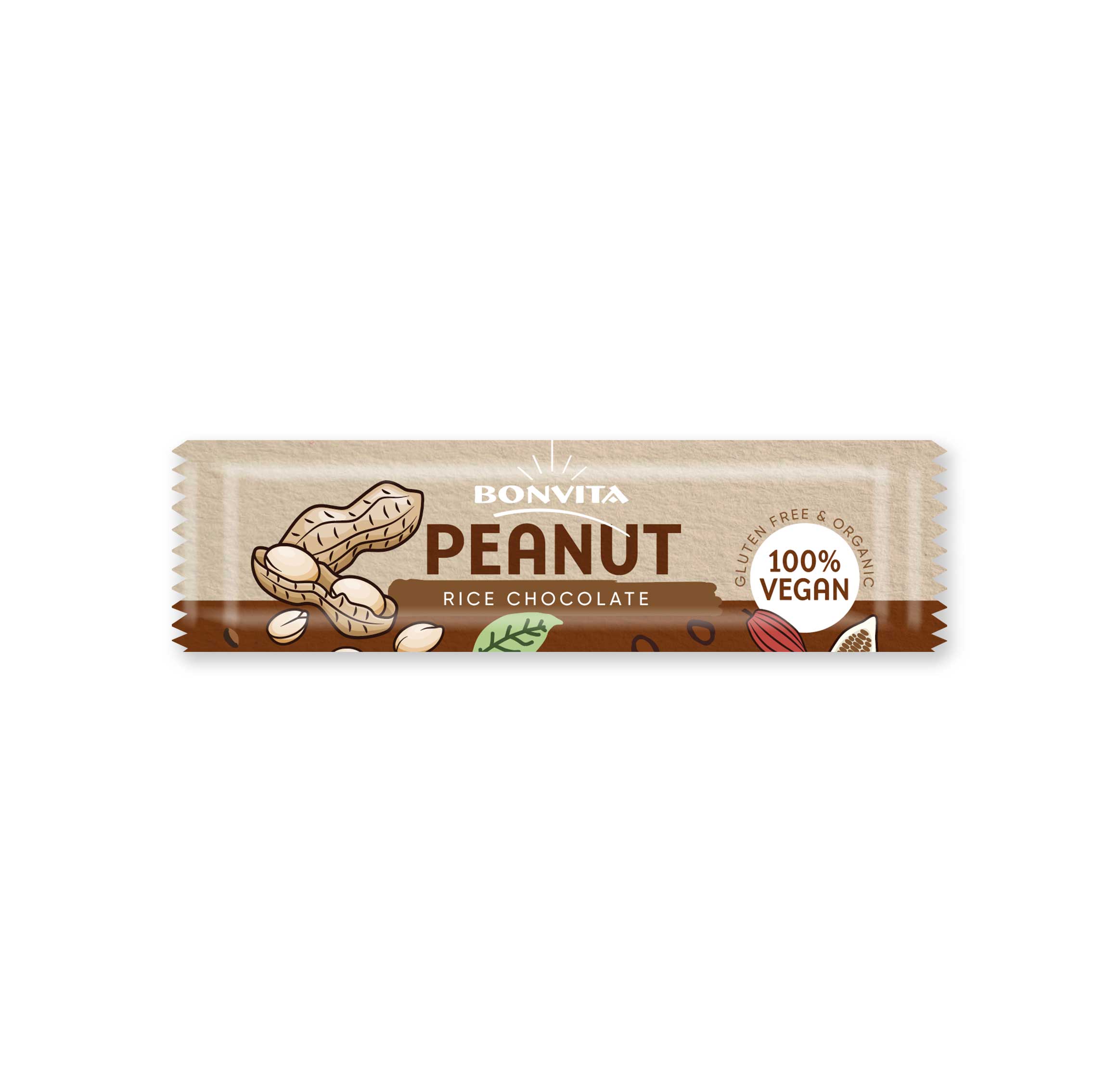 Bonvita chocolade couverture peanut Bar